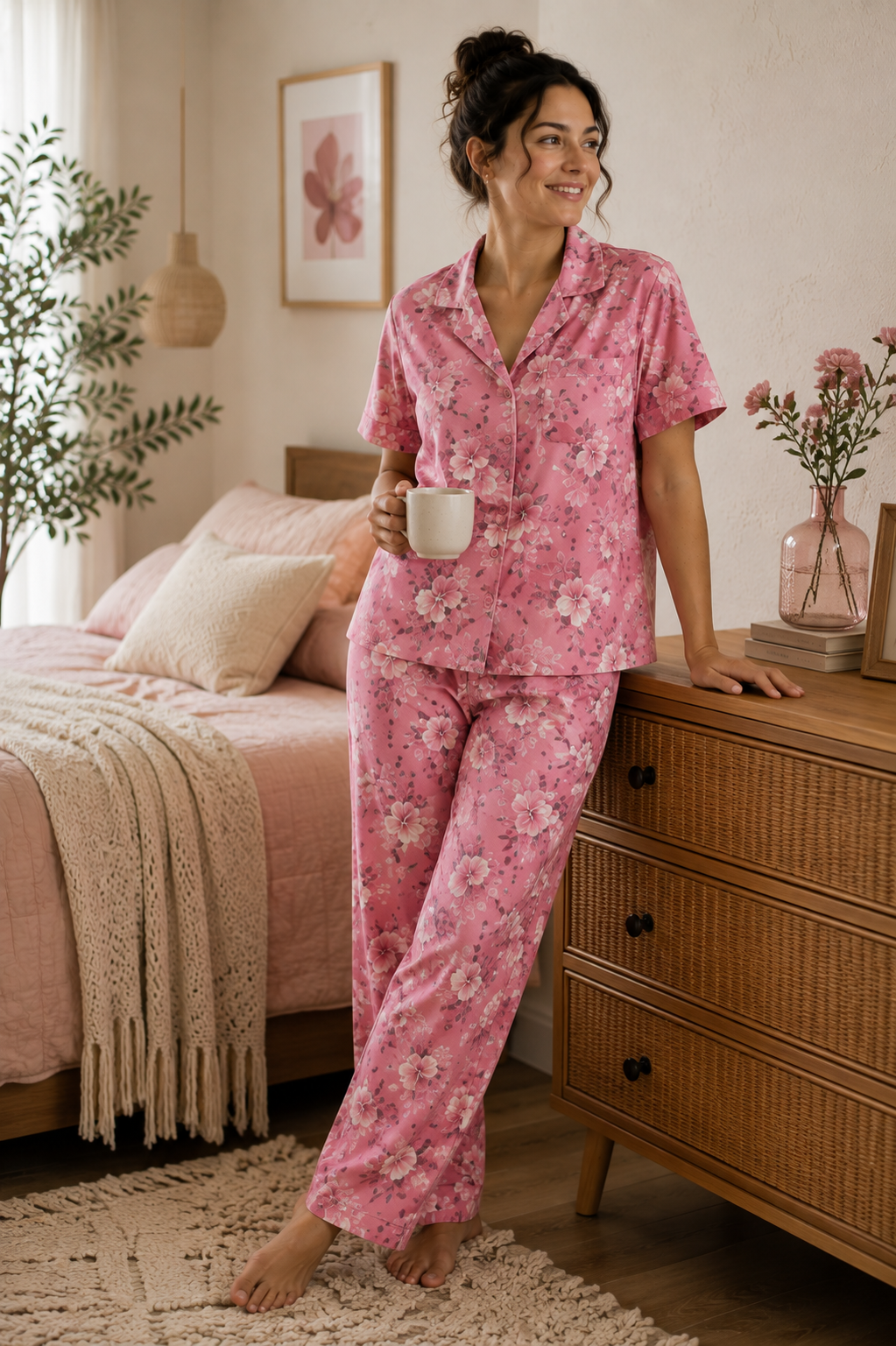 Women's Premium Abstract Print Pajama Set